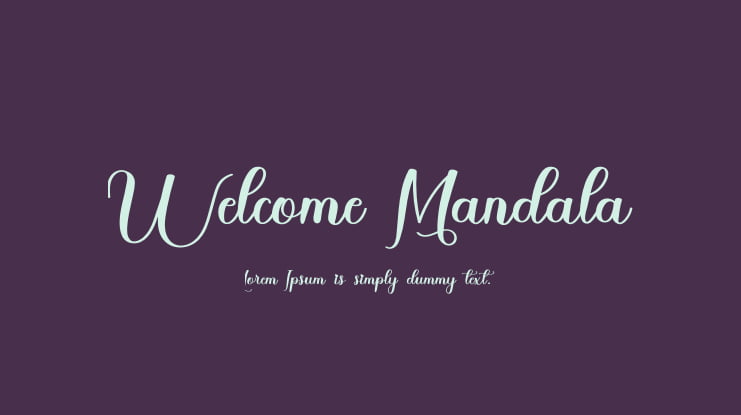 Welcome Mandala Font