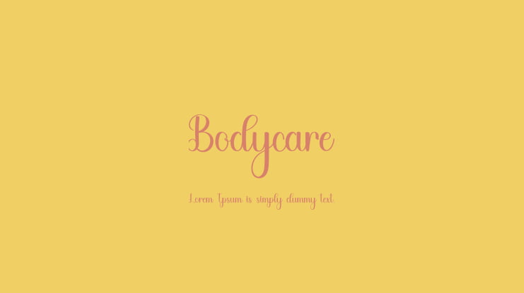 Bodycare Font