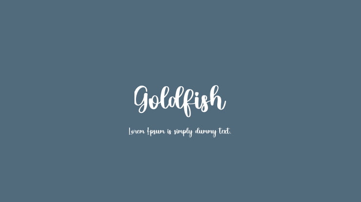 Goldfish Font