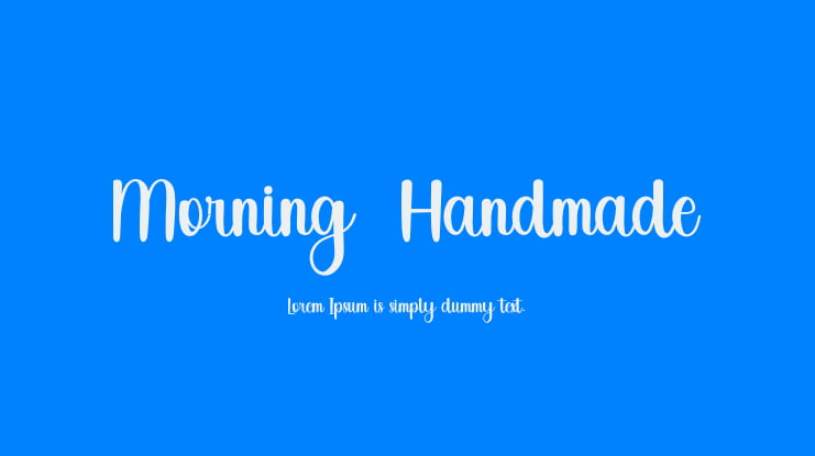 Morning  Handmade Font