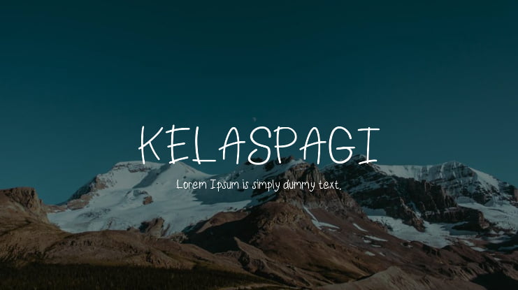 KELASPAGI Font