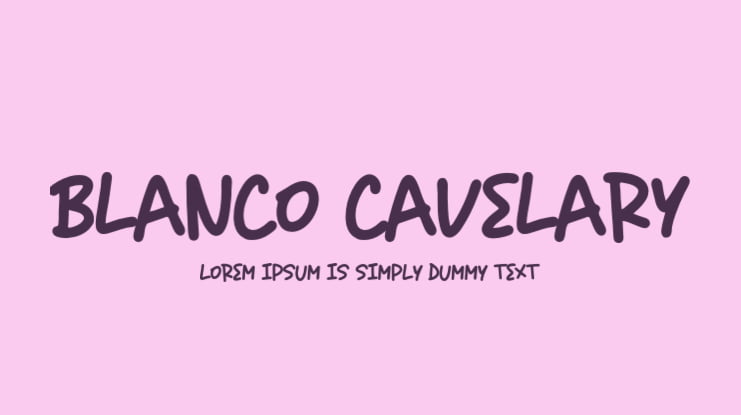 Blanco Cavelary Font