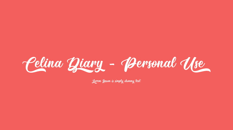 Celina Diary - Personal Use Font