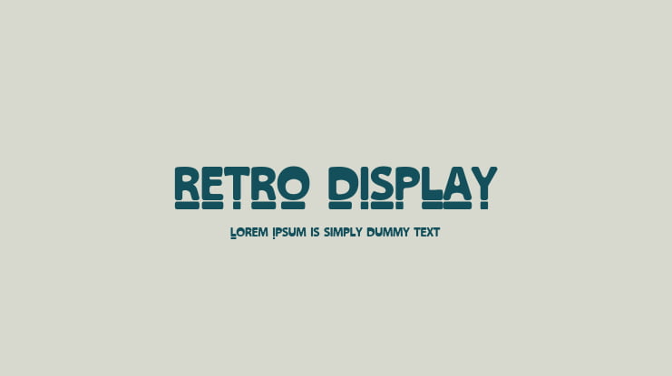 RETRO DISPLAY Font