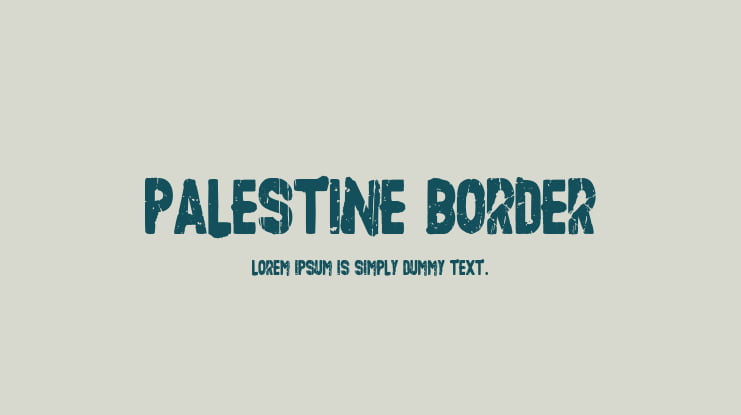 Palestine Border Font