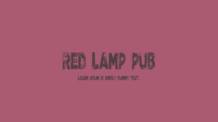 Red Lamp Pub Font