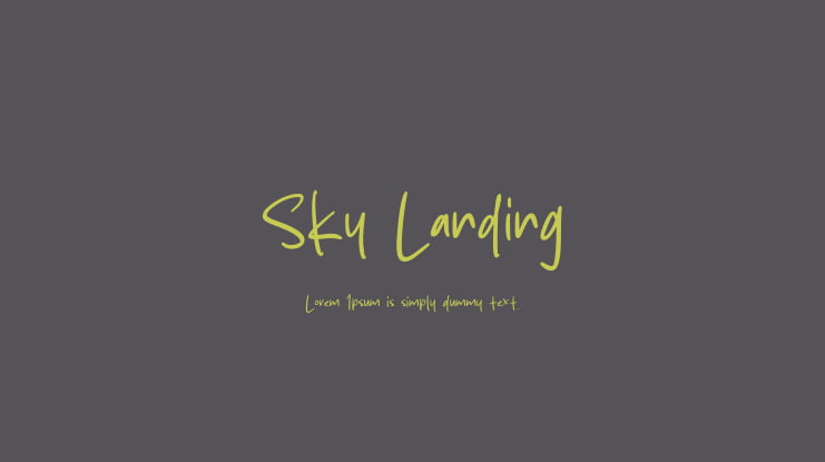 Sky Landing Font