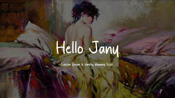 Hello Jany Font