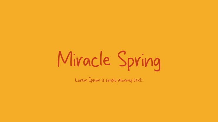 Miracle Spring Font