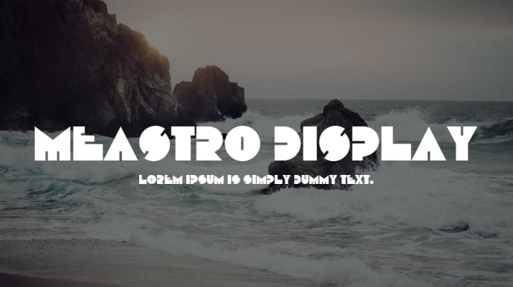 Meastro Display Font