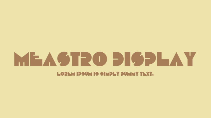 Meastro Display Font