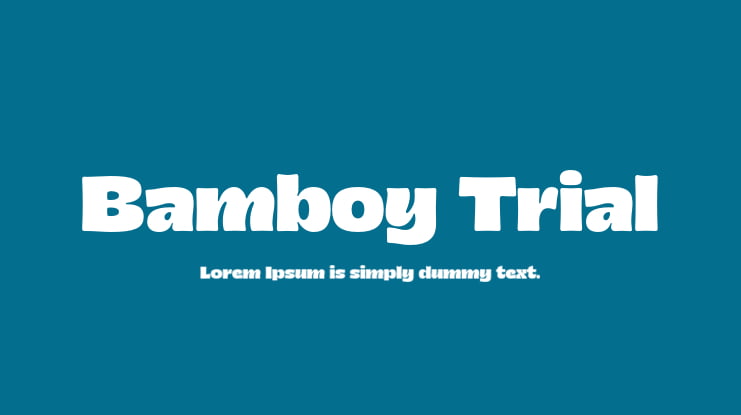 Bamboy Trial Font Family