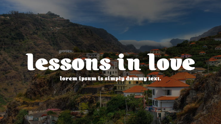 Lessons in Love Font