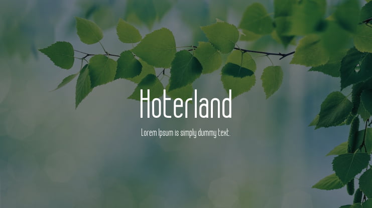 Hoterland Font