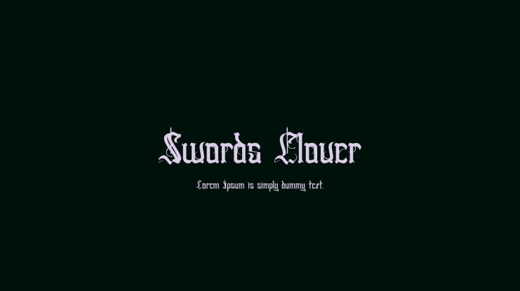 Swords Clover Font