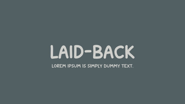 LAID-BACK Font