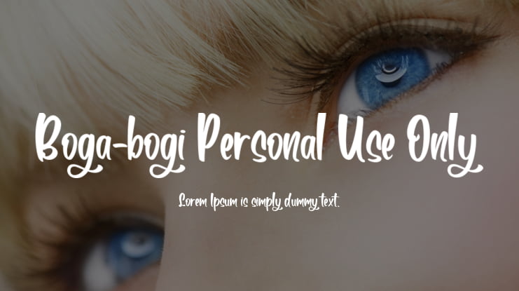 Boga-bogi Personal Use Only Font