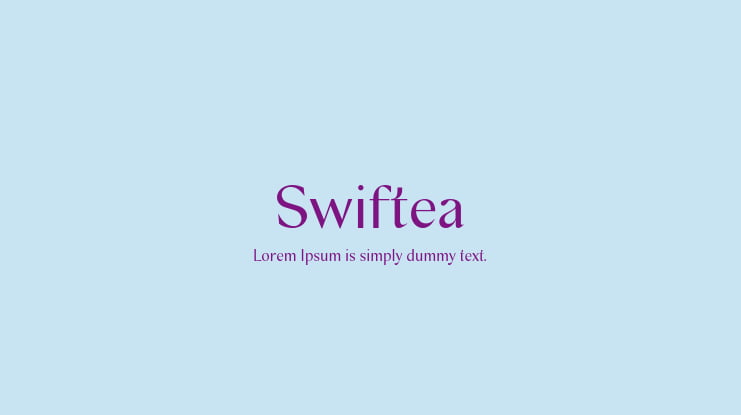 Swiftea Font Family