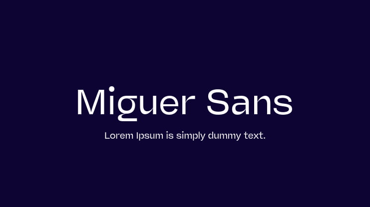 Miguer Sans Font