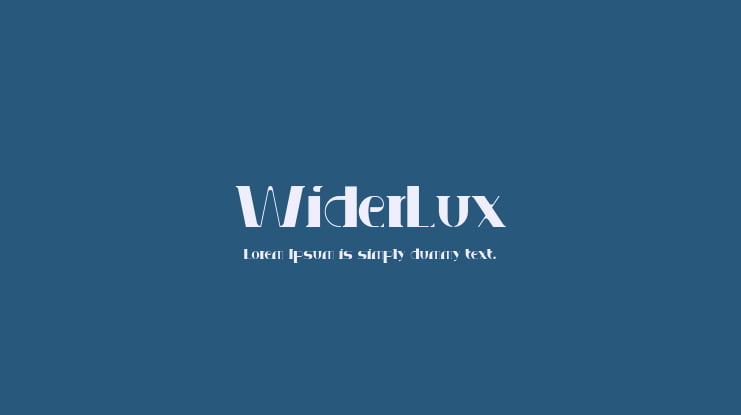 WiderLux Font