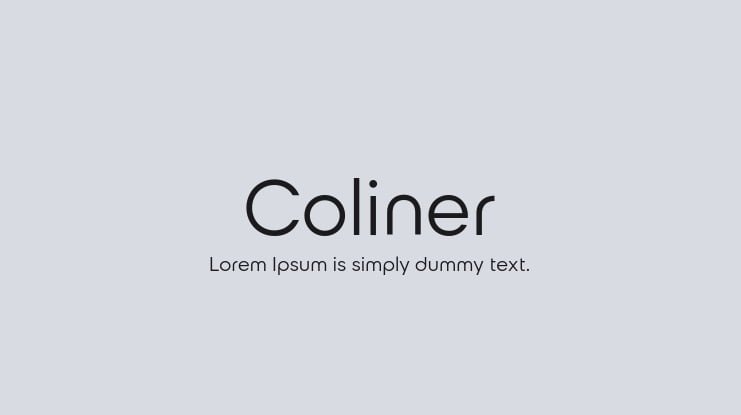 Coliner Font Family