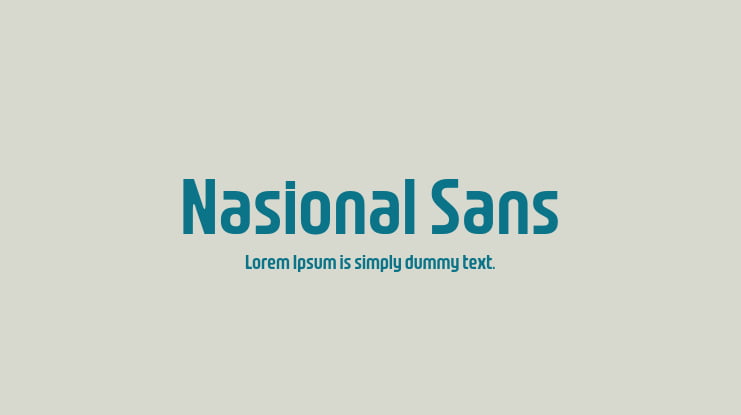 Nasional Sans Font Family