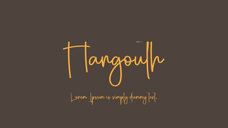 Hangouth Font