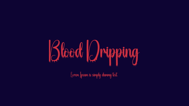 Blood Dripping Font