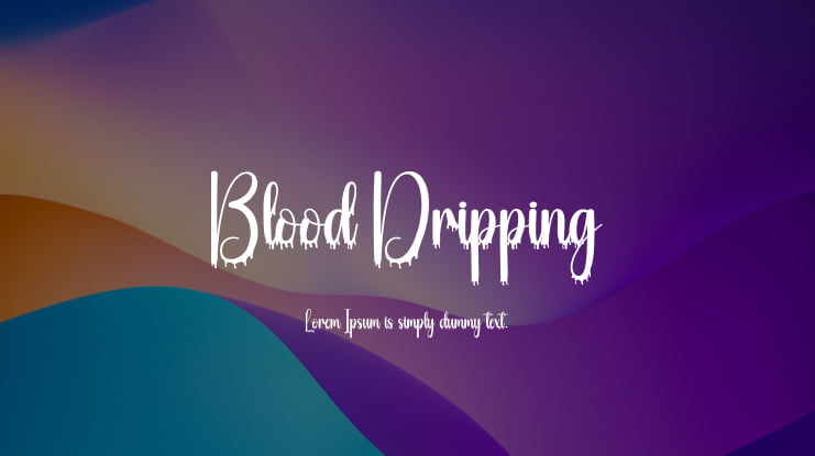 Blood Dripping Font