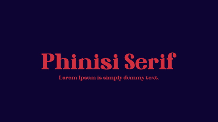 Phinisi Serif Font Family