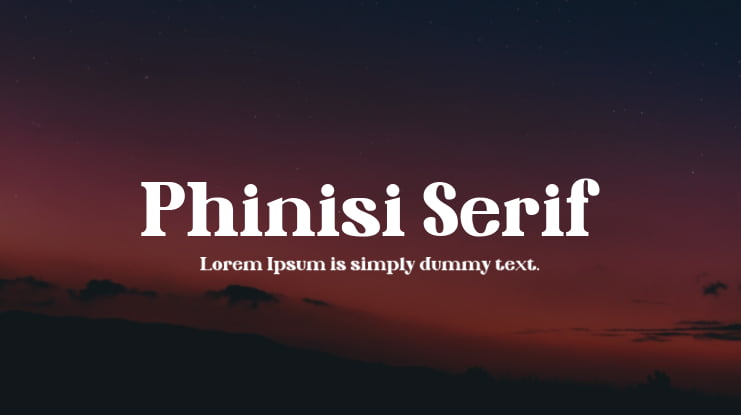 Phinisi Serif Font Family