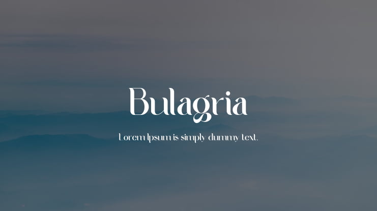 Bulagria Font