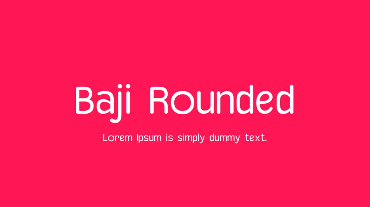 Baji Rounded Font Family