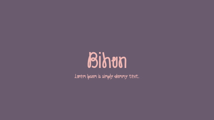 Bihun Font Family