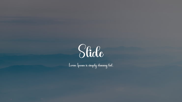 Slide Font