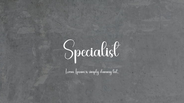 Specialist Font