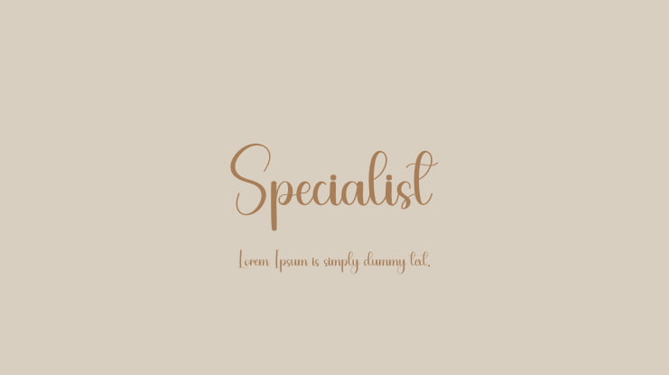 Specialist Font