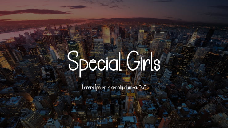 Special Girls Font