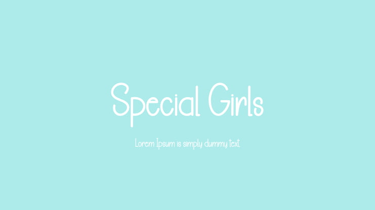 Special Girls Font