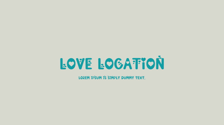 Love Location Font