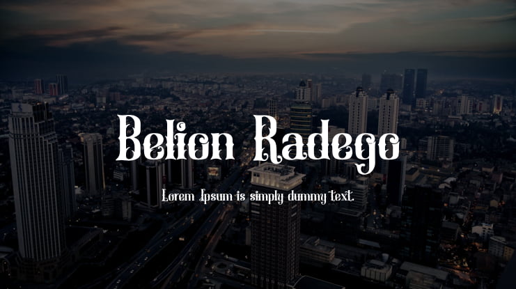 Belion Radego Font