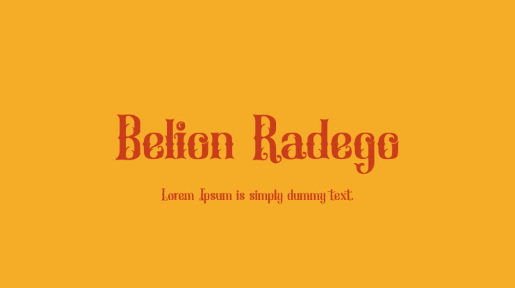 Belion Radego Font