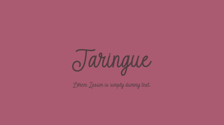 Taringue Font