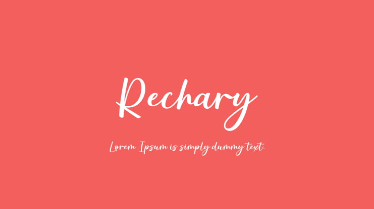 Rechary Font