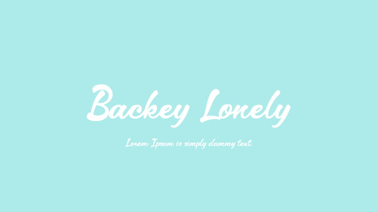 Backey Lonely Font