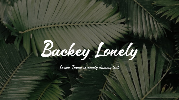 Backey Lonely Font