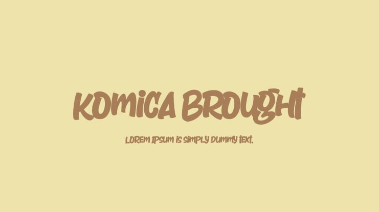 Komica Brought Font