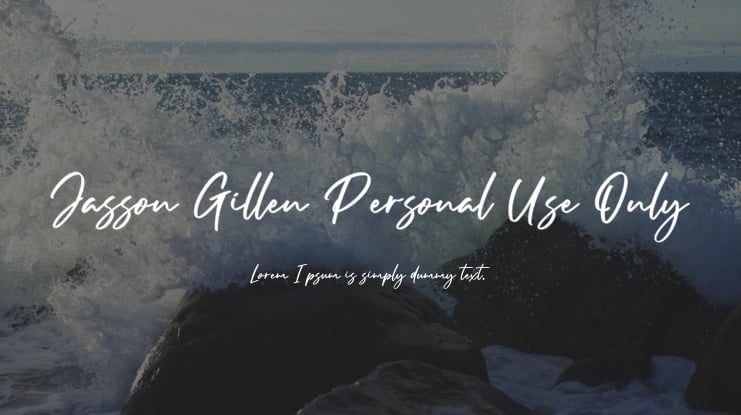 Jasson Gillen Personal Use Only Font