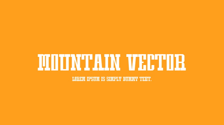 Mountain Vector Font