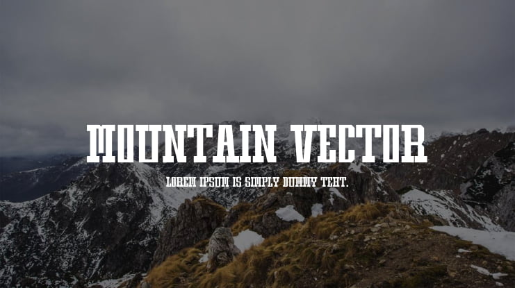 Mountain Vector Font